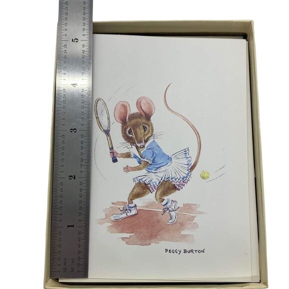 Vintage Blank Cards Bunnies & Mouse by Peggy Burton & Angela Sinno 12pcs Lot - Picture 7 of 11